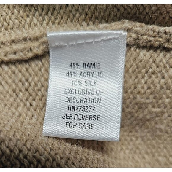 Croft & Barrow Woodsy Full Zip Winter Cardigan with a Touch of Silk, Size Small - Picture 7 of 7